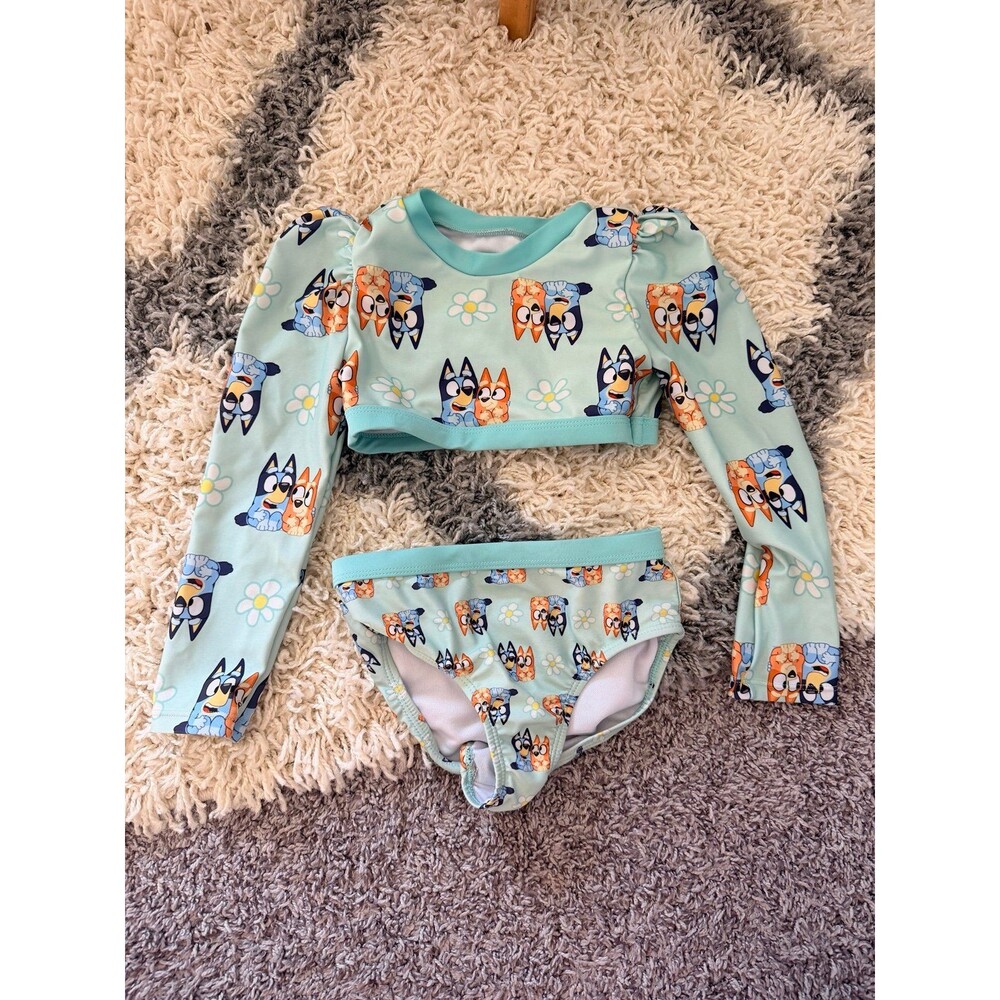 Bluey and Bingo swimming suit set 4t
